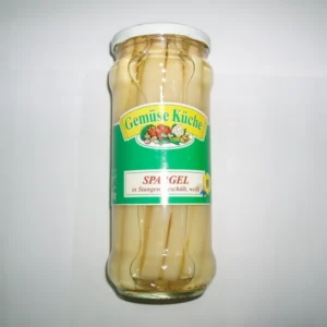 Canned White Peeled Asparagus Whole in Glass Jar